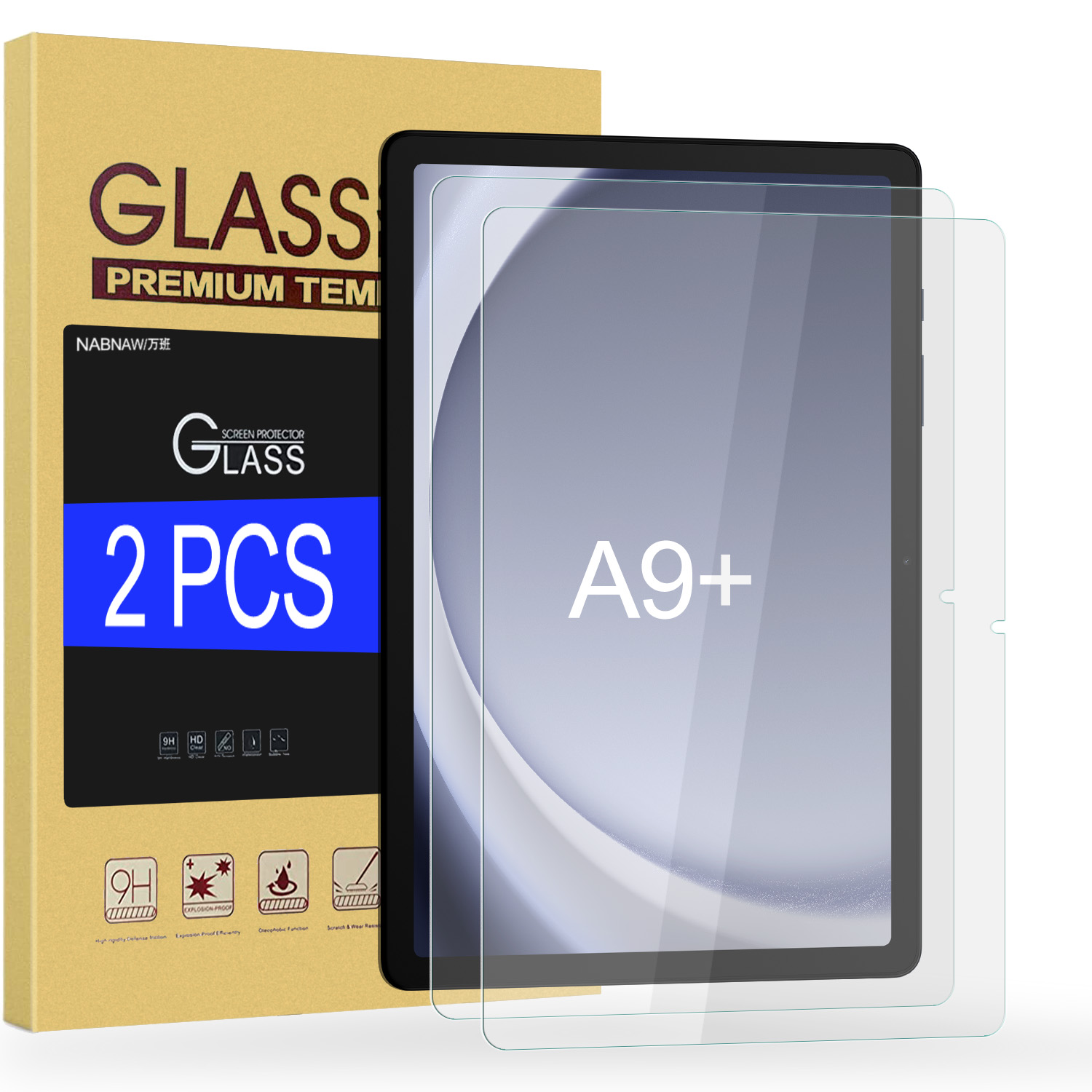 Galaxy Tablet Accessories - 2 Stück HD kratzfester Displayschutz aus