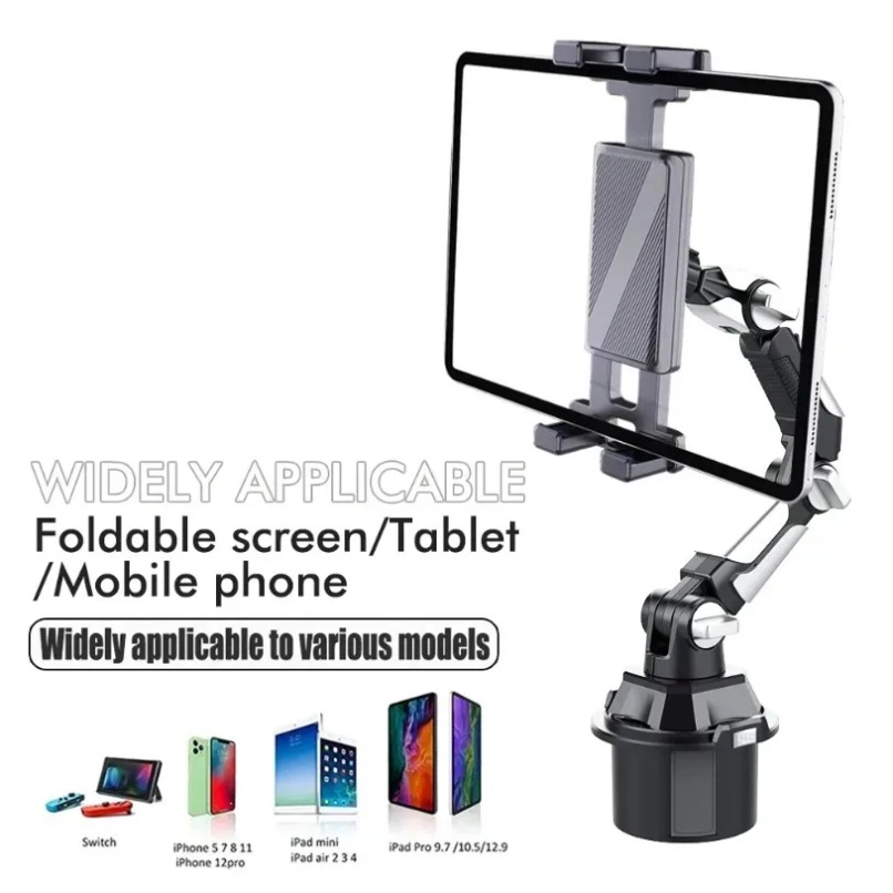 Iphone Tablet Accessories - Auto-Getränkehalter, Telefon- und Tablet-Halterung, 360-Grad-Drehung, flexibler