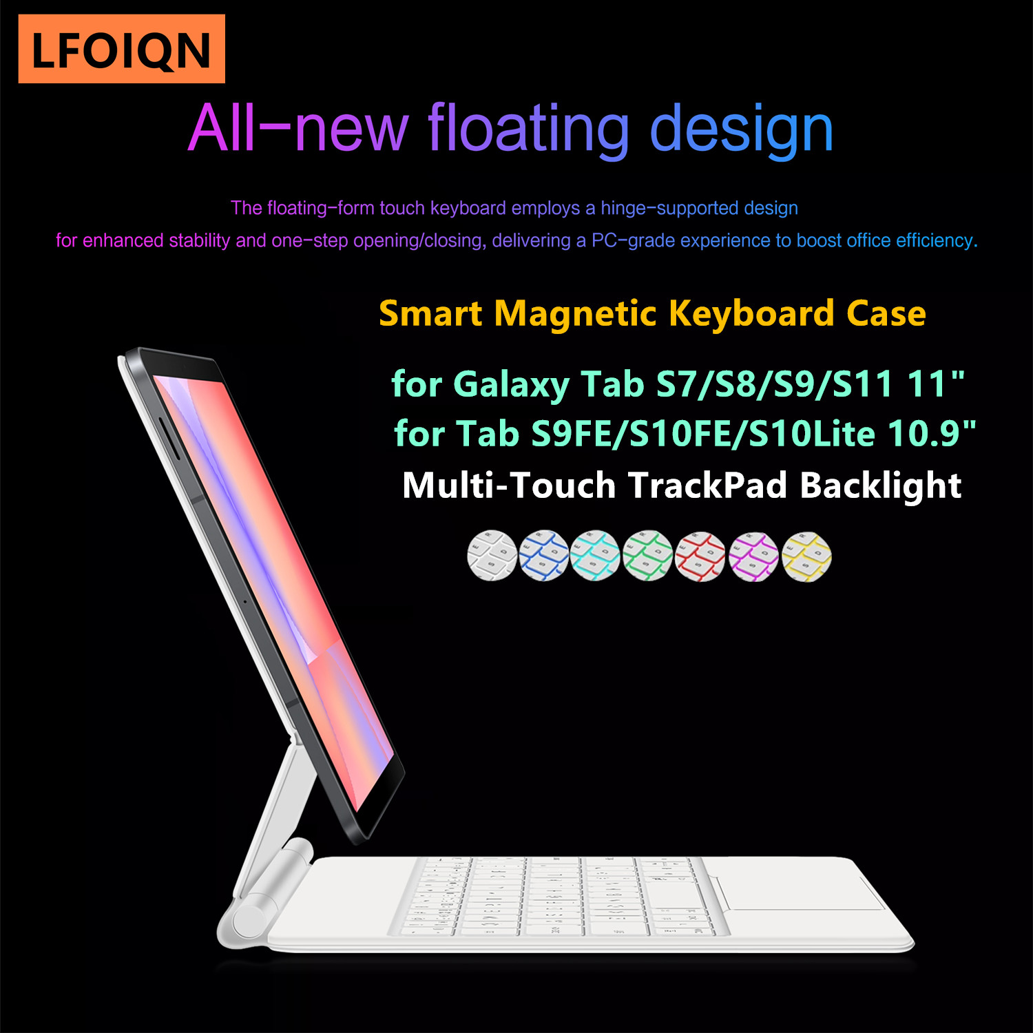 Vortex Tablet Accessories - LFOIQN Magic Keyboard für Samsung Galaxy