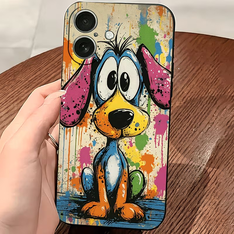 Graffiti-Farbige Welpen-TPU-Ha – Apple Iphone 16 Bewertung und Preis