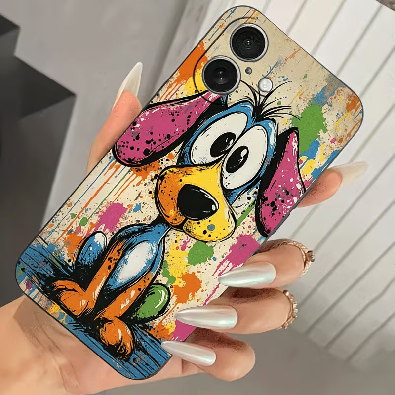 Graffiti-Farbige Welpen-TPU-Ha – Apple Iphone 16 Bewertung und Preis