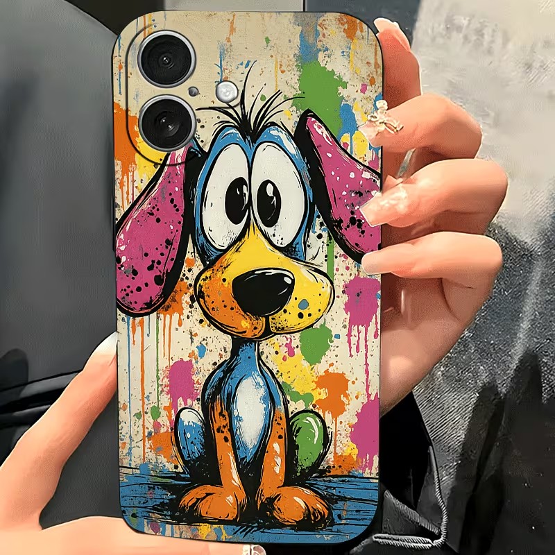 Graffiti-Farbige Welpen-TPU-Ha – Apple Iphone 16 Bewertung und Preis
