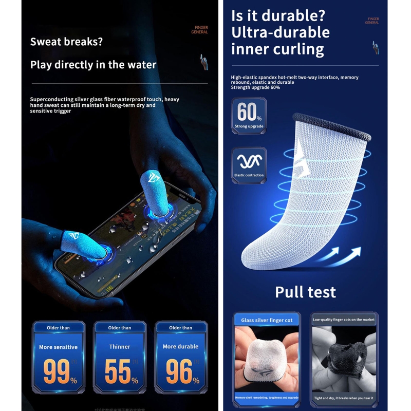 1 Paar Gamer Finger Ärmel schw – Tablet Gaming Accessories Bewertung und Preis