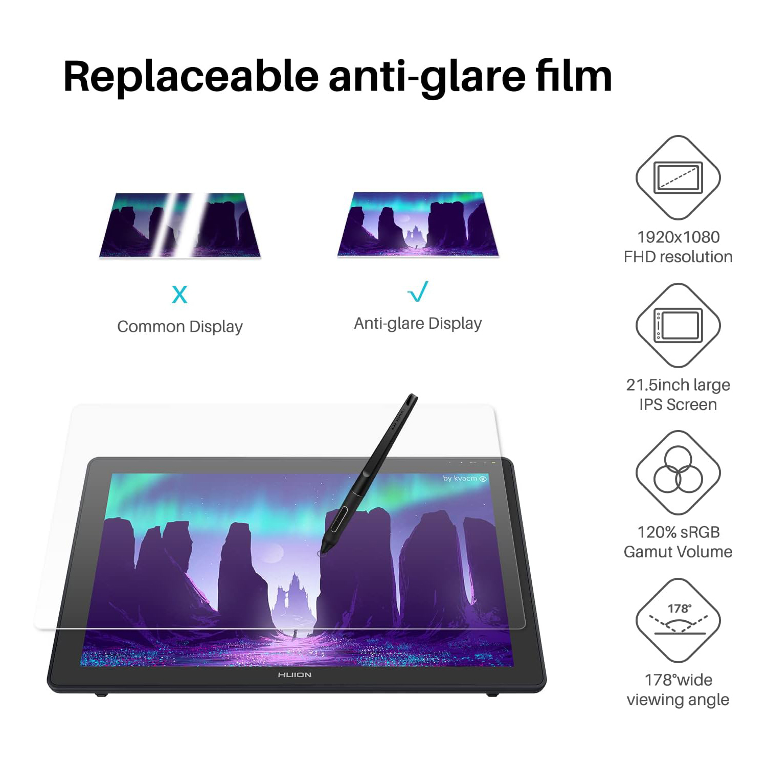 Huion Kamvas 22 Grafik Tablet  – Huion Tablet Accessories Bewertung und Preis