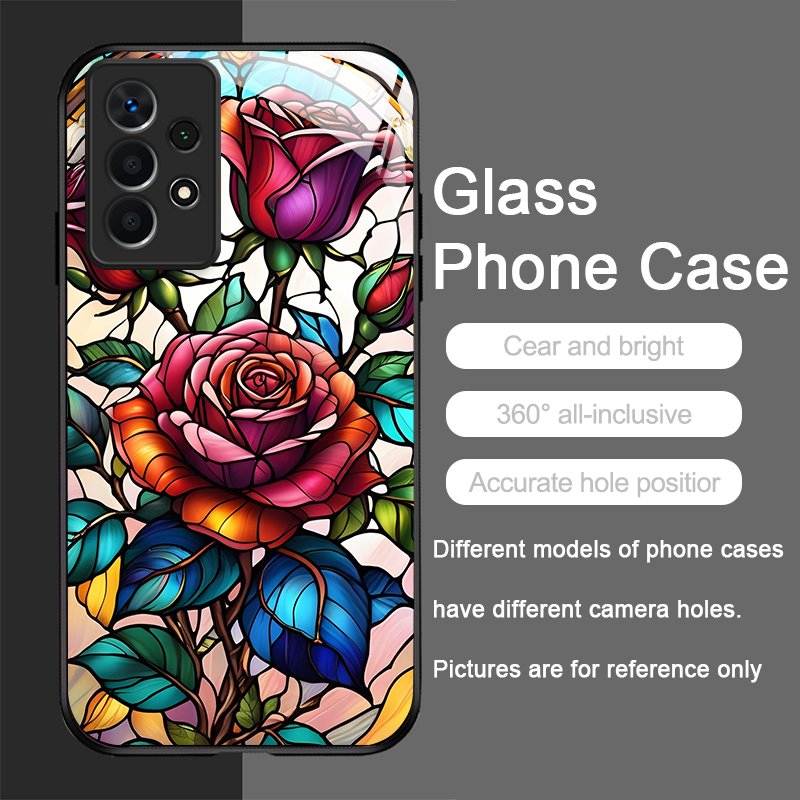 Kunstvolle Bunte Glas-Stil Ros – Samsung Galaxy A55 Bewertung und Preis