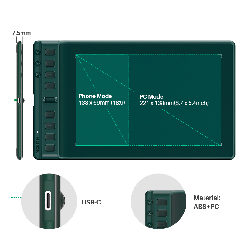 Huion Inspiroy 2 M H951P Grafi – Huion Tablet Accessories Bewertung und Preis
